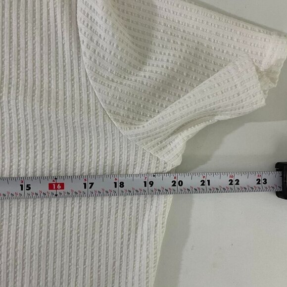 90s white ribbed button up shirt - Picture 6 of 8